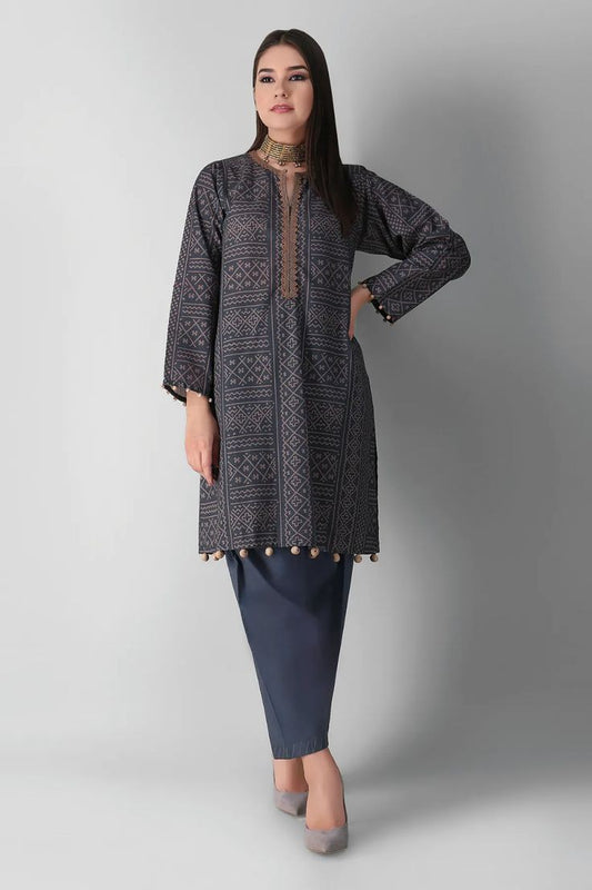 Ghazi Fabric Unstitched Linen 2-Piece Suit for Women - Feroza Series (Grey, New Collection)