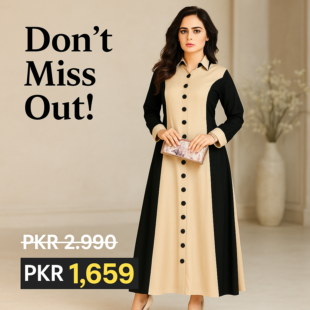 Ghazi fabric Stitched Linen Long Frock