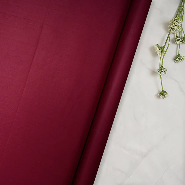 Ghazi fabric cotton Trouser Fabric 1 piece for women only trousers fabric maroon color 2.75 yards