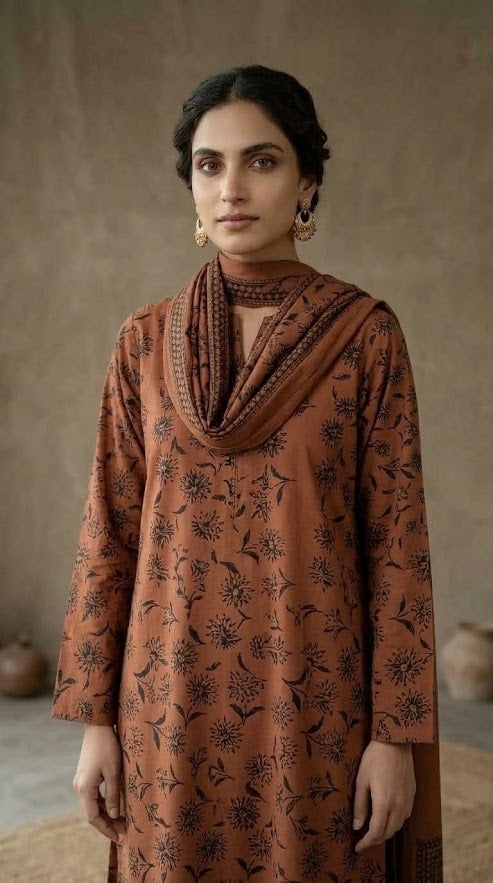 Ghazi fabric Black pearl series Linen Unstitched 3 Piece Suite For Women BP300-s