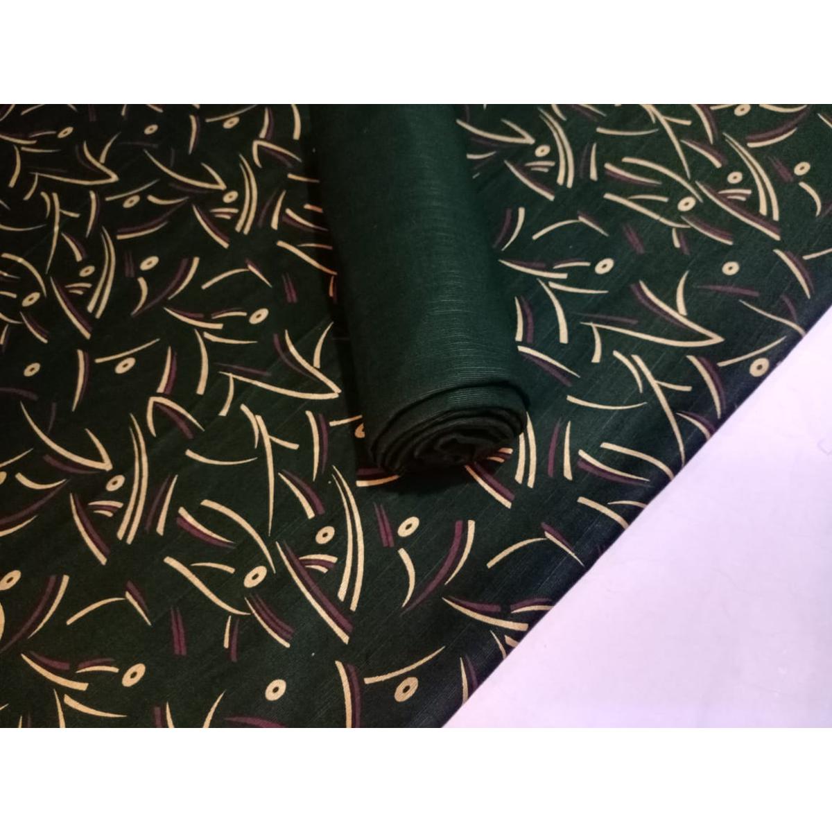 Ghazi fabric Gull-e-Marjaan Unstitched Khaddar Fall Collection 2 piece suit For Women & Girl Bottle Green GM8423