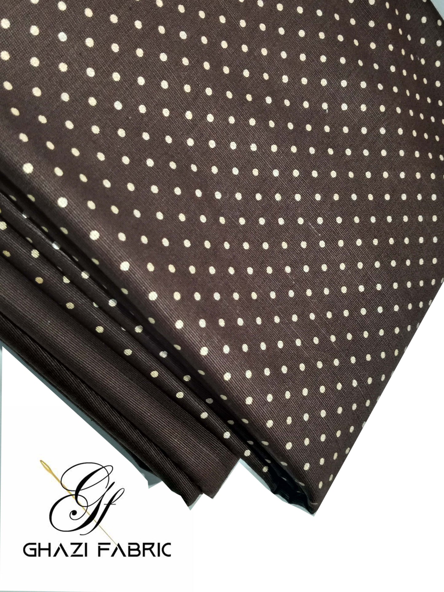 Ghazi Fabric – Khaddar-e-Khaas – KHK-08/2 Brown Dot Print (Unstitched)