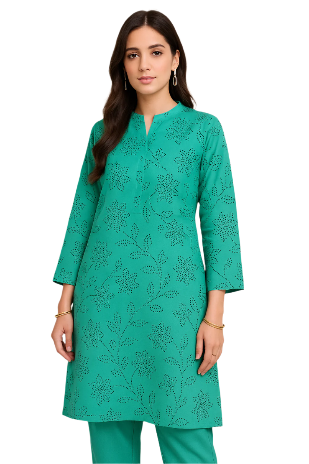 Premium aqua unstitched lawn suit for women – Ghazi Punjrung Collection 2025