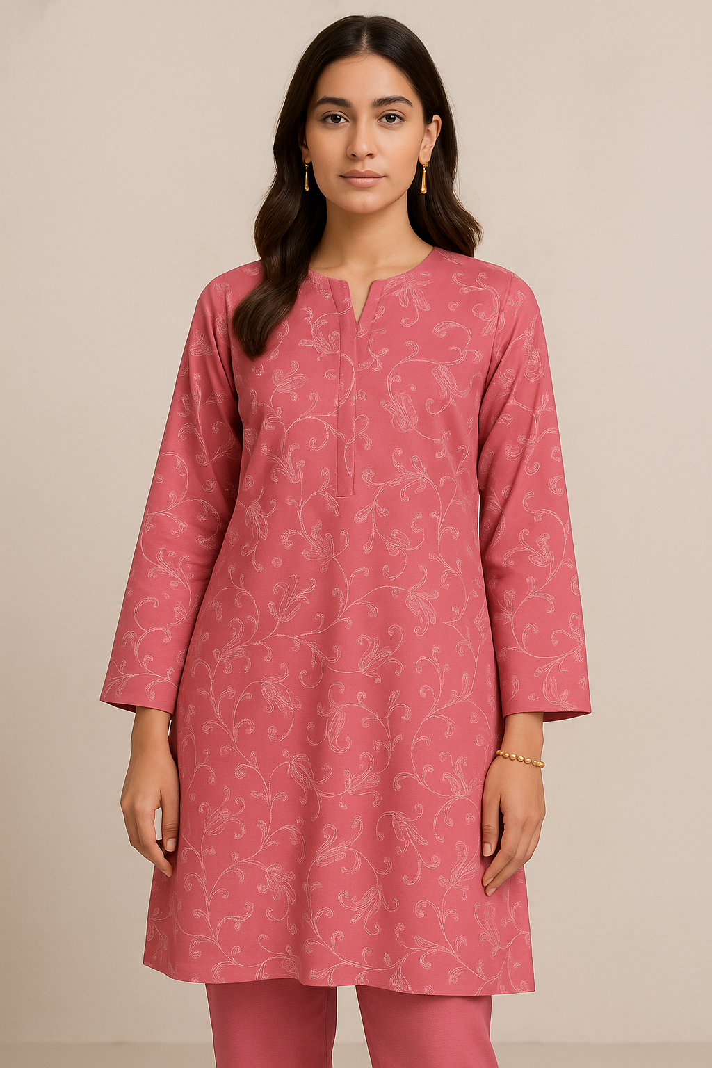 Tea Pink Unstitched Lawn Suit – Ghazi fabric Punjrang 2-Piece