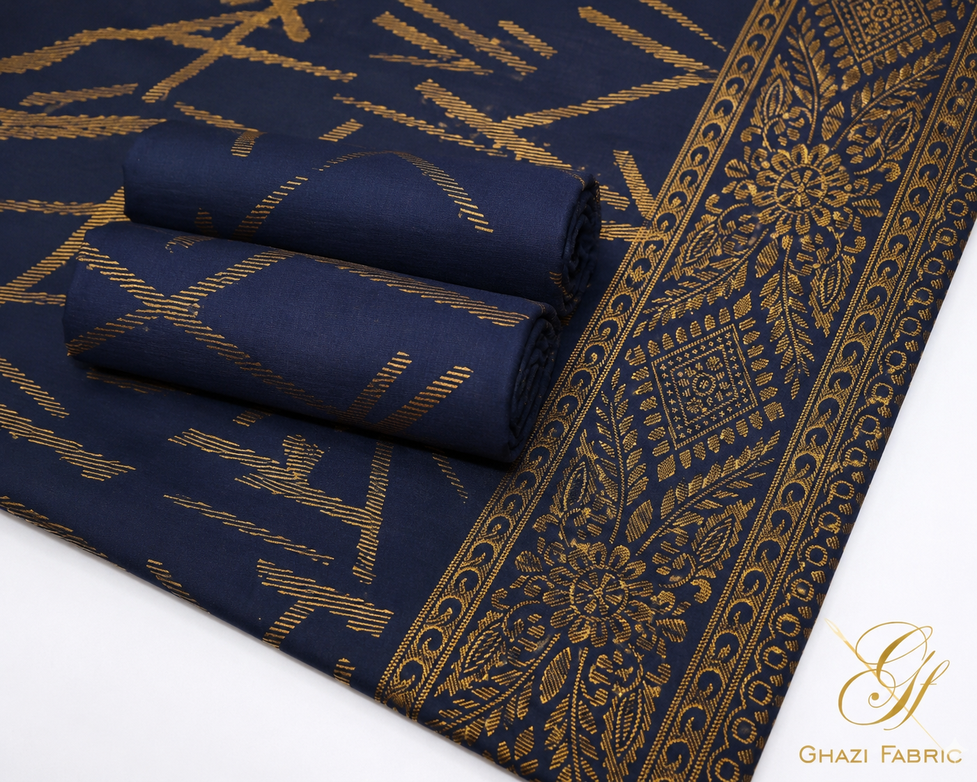 Ghazi fabric BlueBell Series Lawn 3piece unstitched suit for women/girl (BB9374)