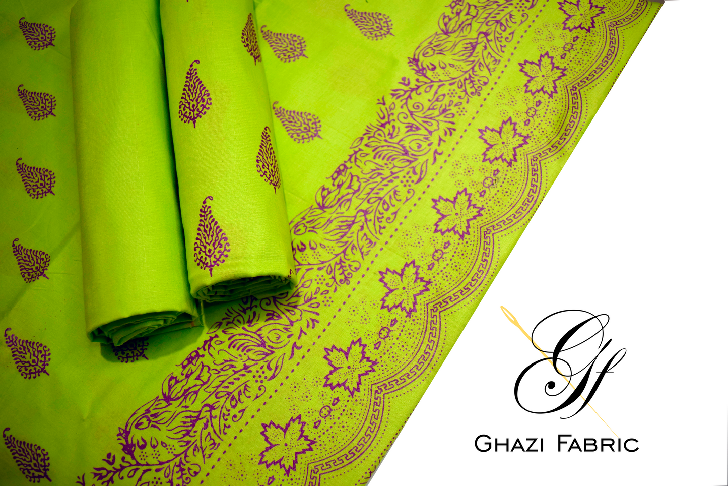 Ghazi fabric Rungrez Linen Collection Unstitched 3 piece suit for women Lawn With Wite Trouser