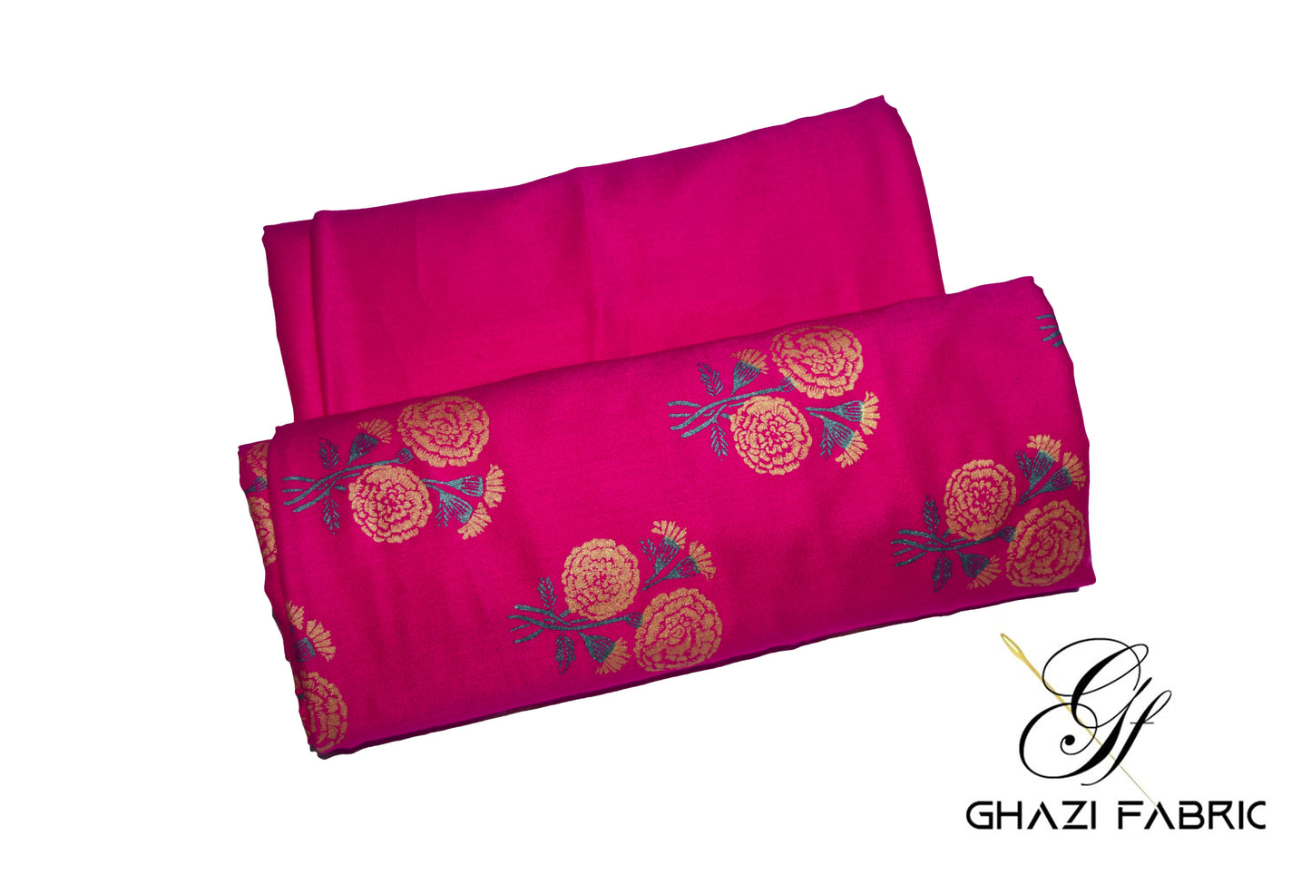 Ghazi Fabric Unstitched Linen 2-Piece Suit for Women - Feroza Series Blush Pink (Shocking Pink) (FZ Series-0052142/8)
