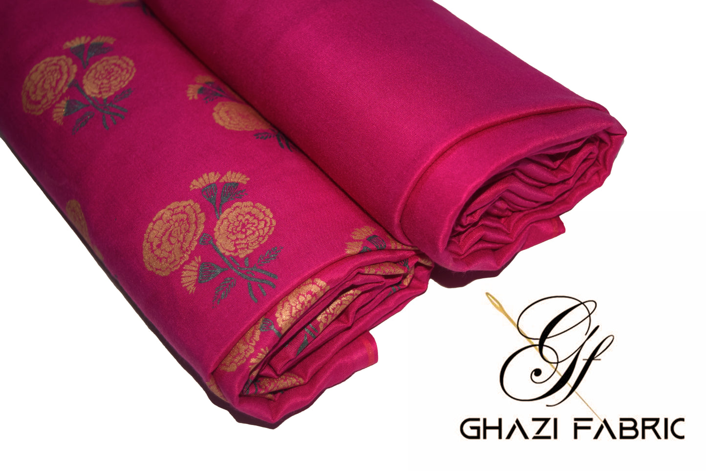 Ghazi Fabric Unstitched Linen 2-Piece Suit for Women - Feroza Series Blush Pink (Shocking Pink) (FZ Series-0052142/8)