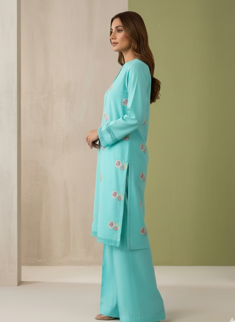 Red Peach Lawn Embroidered Suit – Noor-e-Bahar Edition GF NB-Aqua