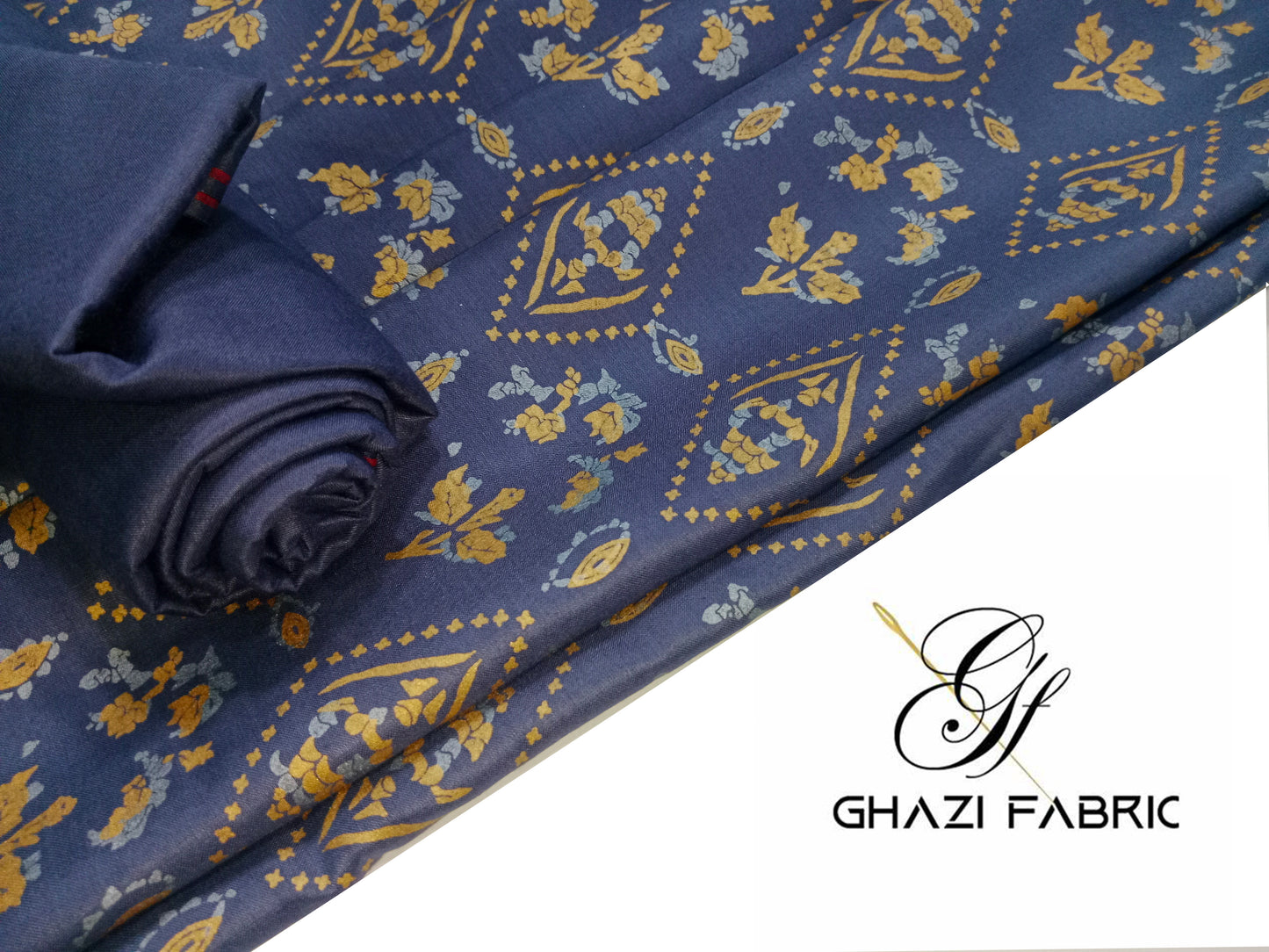 Ghazi Fabric Unstitched Linen 2-Piece Suit for Women - Feroza Series (Grey, New Collection)