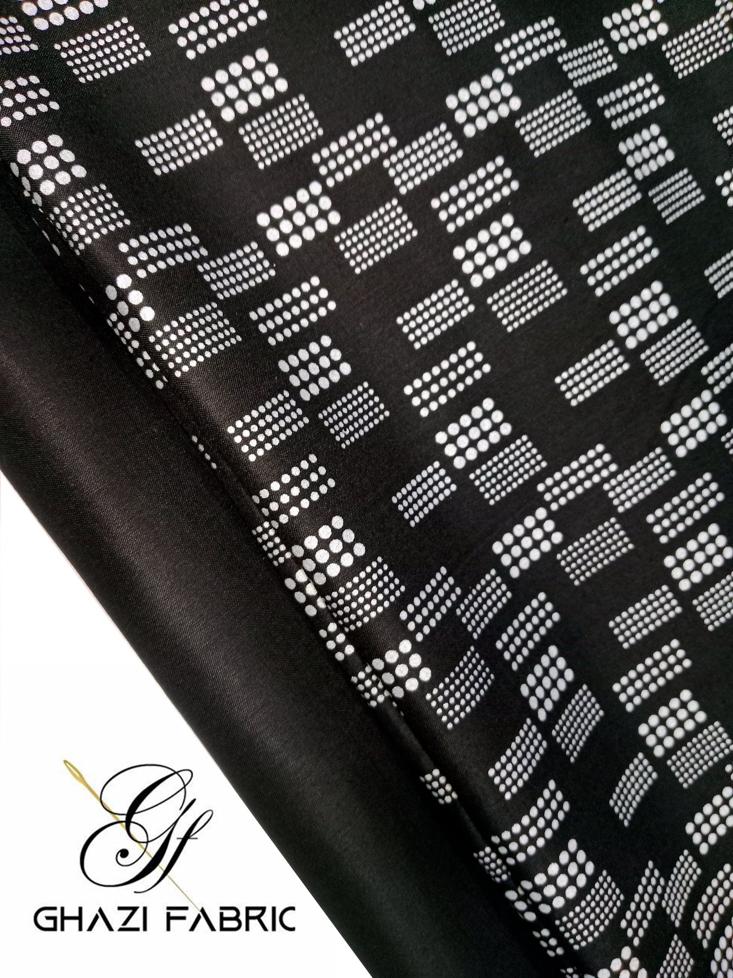 Ghazi fabric Unstitched Premium Quality Linen Dress Collection Famza Series Unstitch 2 Piece Suit For Black (FM2909-H2-B3)