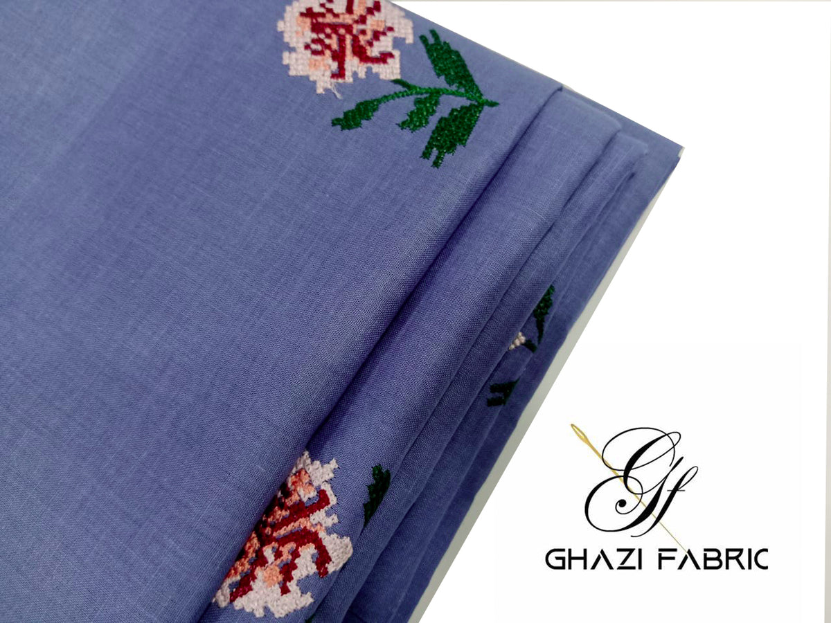 Embroidered Value Blue Lawn 2 Piece Suit – Noor-e-Bahar | Ghazi Fabric GF-NB-598