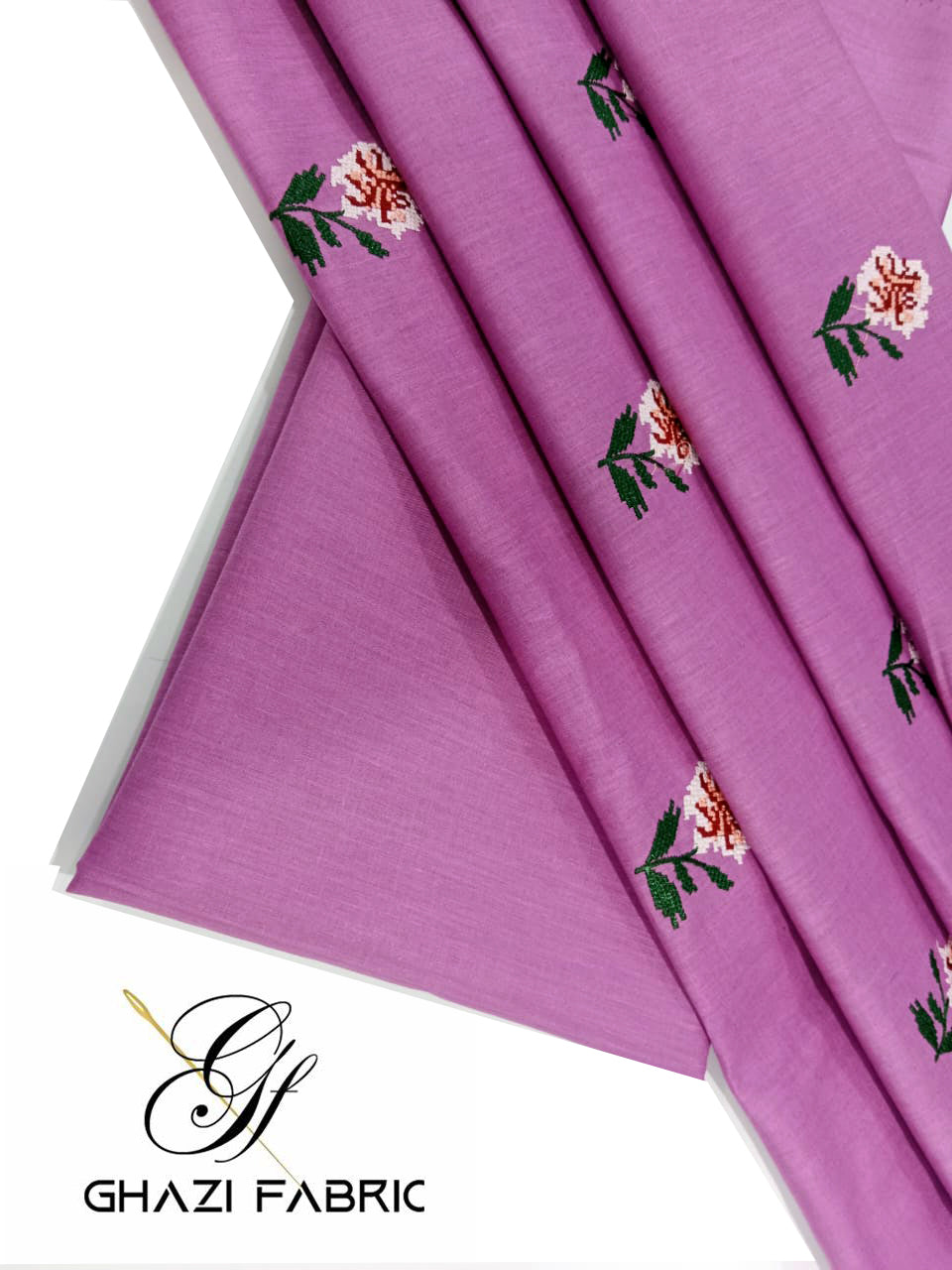 Embroidered lavender Lawn 2 Piece Suit – Noor-e-Bahar | Ghazi Fabric GF-NB-33