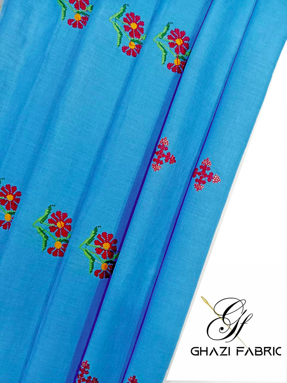 Embroidered Fresh Sky Lawn 2 Piece Suit – Noor-e-Bahar | Ghazi Fabric GF-NB-83