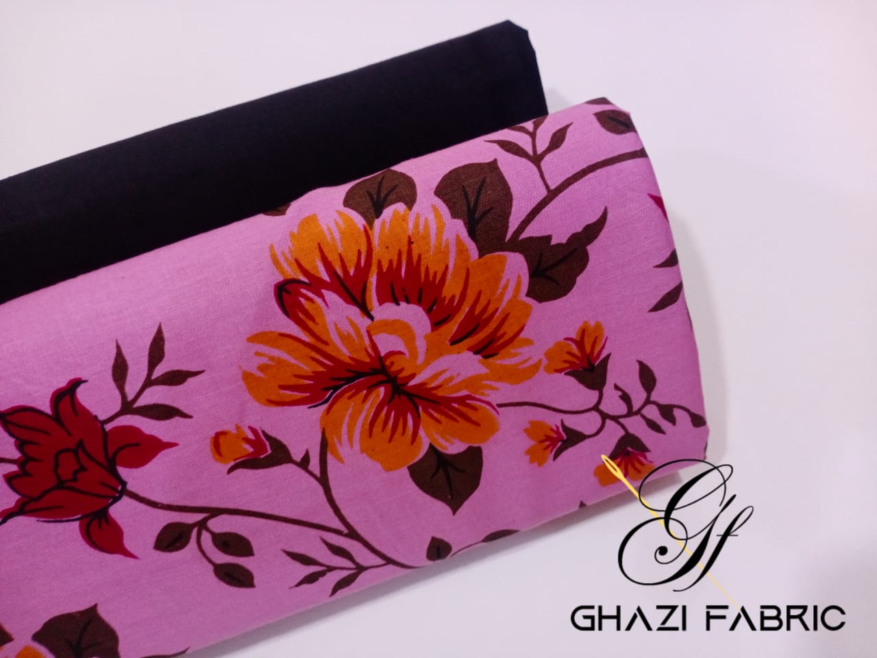 Ghazi fabric New Lawn Collection Unstitch Shirt & Trouser 2 pc Lawn Fantasy volume 4 summer collection Gull-e-bassi (GFA80)