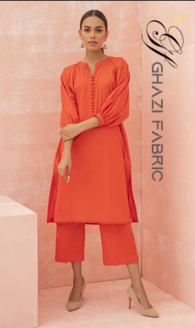 Ghazi fabric Stitched Lawn Shirt and Trouser