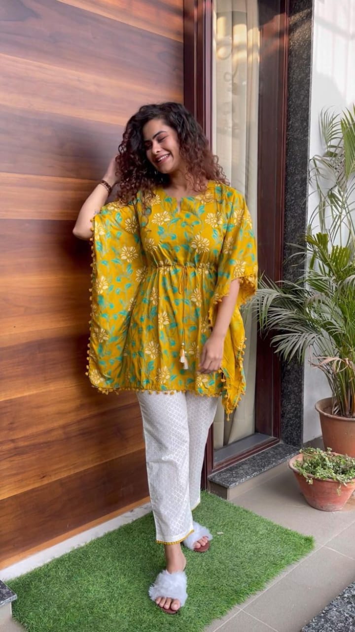 Ghazifabric stitched printed kaftan shirt 1 piece ready to wear only shirt piece (Uk series 675439-98/7)