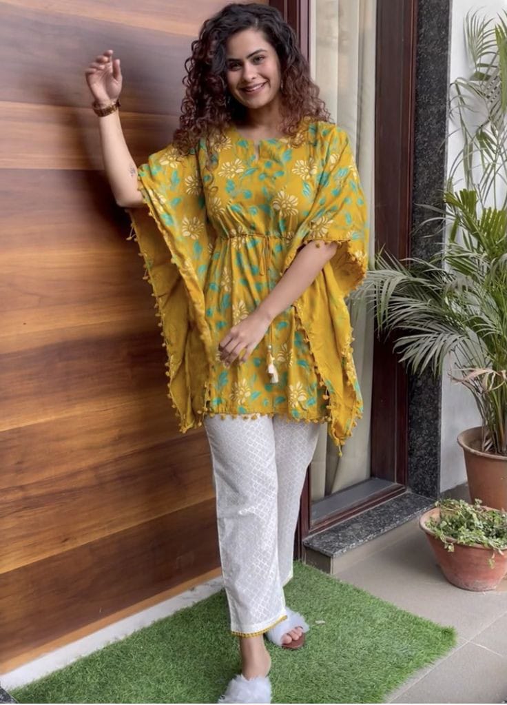 Ghazifabric stitched printed kaftan shirt 1 piece ready to wear only shirt piece (Uk series 675439-98/7)