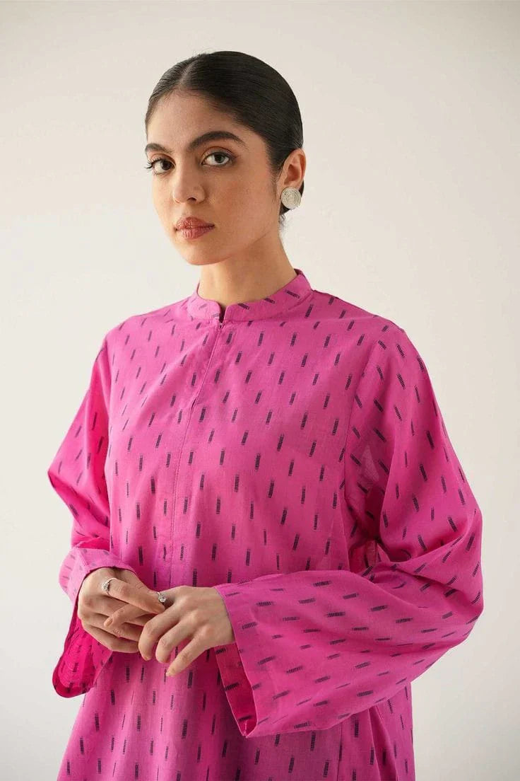Ghazi fabric unstitch printed Linen 2piece for women