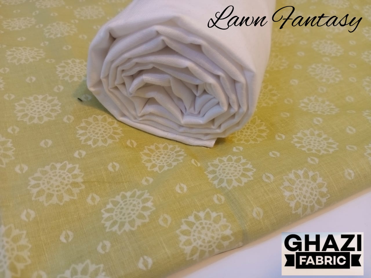 Ghazi fabric Unstitched Lawn 2 piece