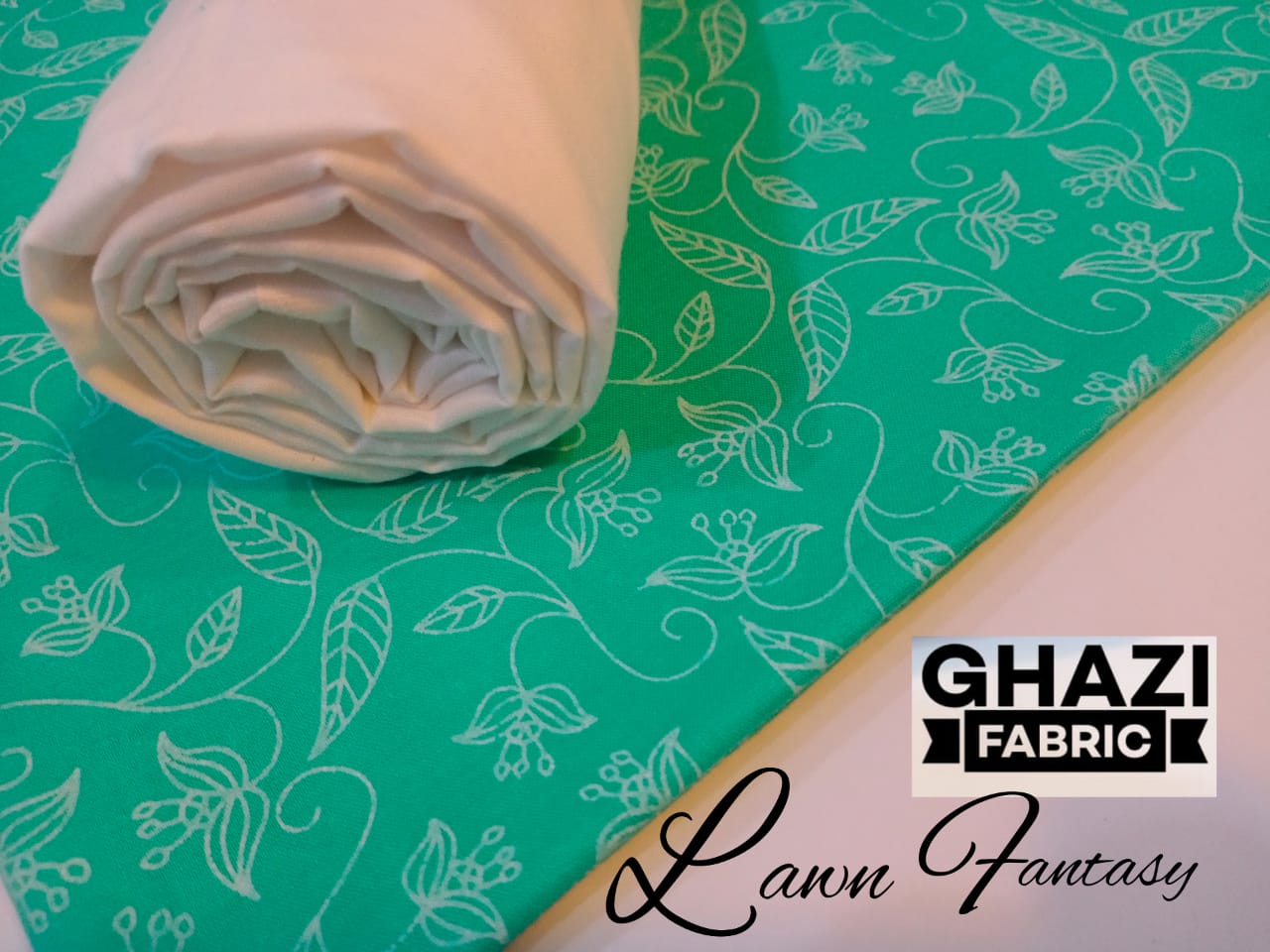 Ghazi fabric Unstitched Lawn 2 piece