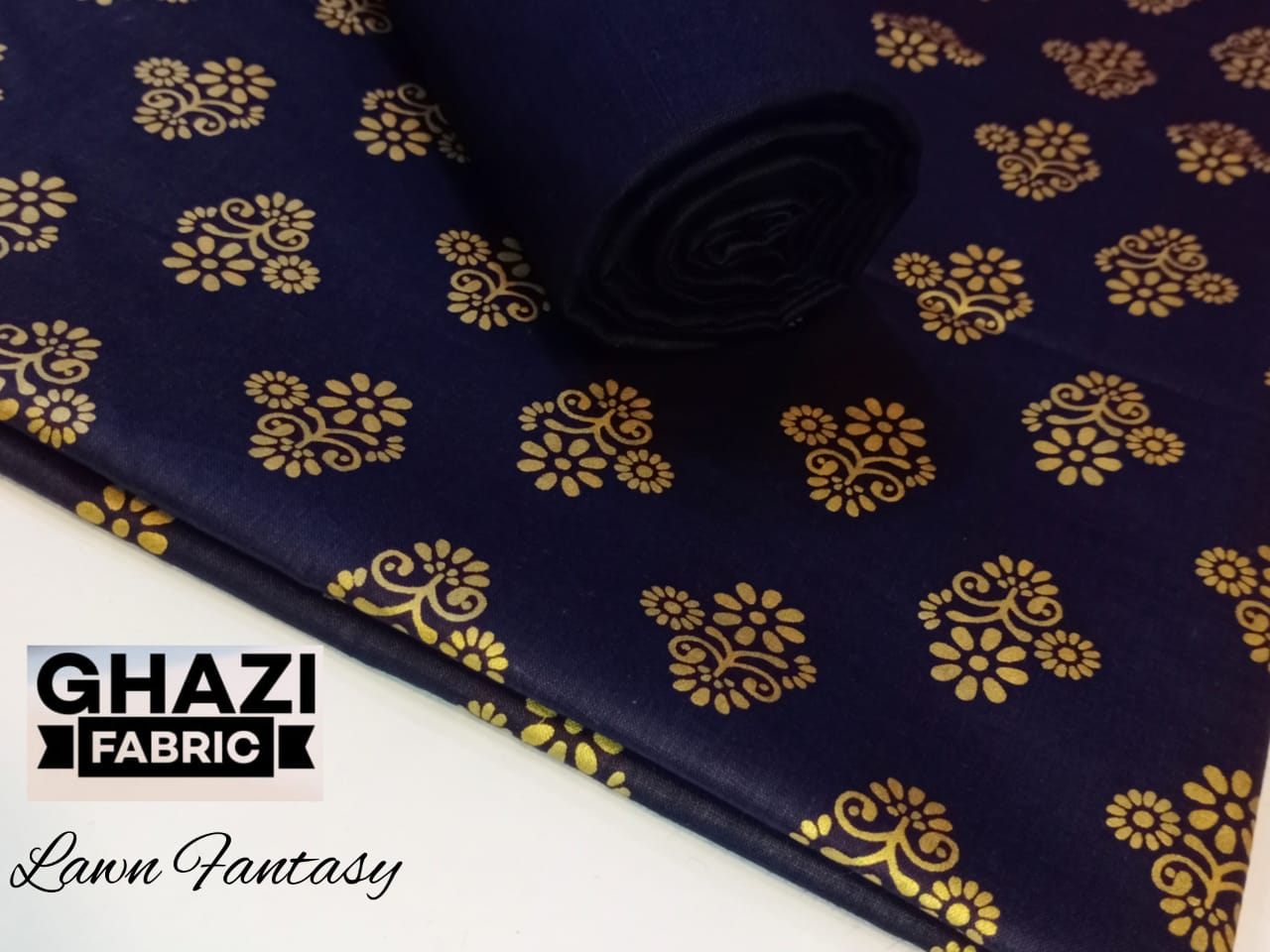 Ghazi fabric Unstitched Lawn 2 piece