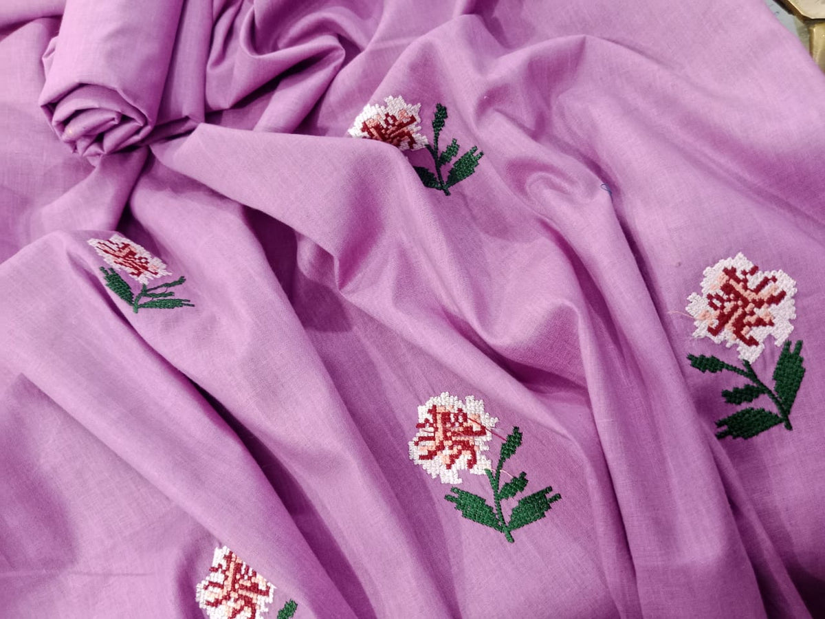 Embroidered lavender Lawn 2 Piece Suit – Noor-e-Bahar | Ghazi Fabric GF-NB-33