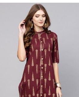Ghazi fabric Unstitched Gull - E- Marjaan Linen collection Dress 2 piece for women Maroon GMF5725-1/2312