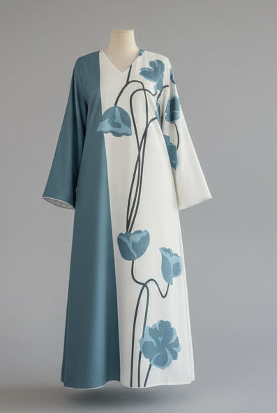 Ghazi Fabric Silk Floral Digital Print Long Maxi – Unstitched ( | NOOR-E-BAHAAR by Ghazi FabricGF-NB-569-9