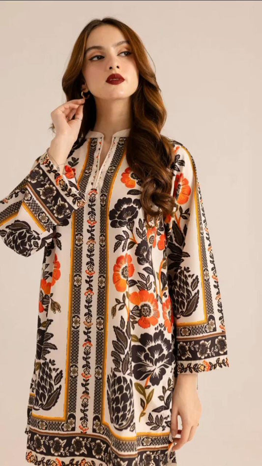 Digital Printed 2-Piece Suit Unstitched | NOOR-E-BAHAAR by Ghazi Fabric DTRS78-4S