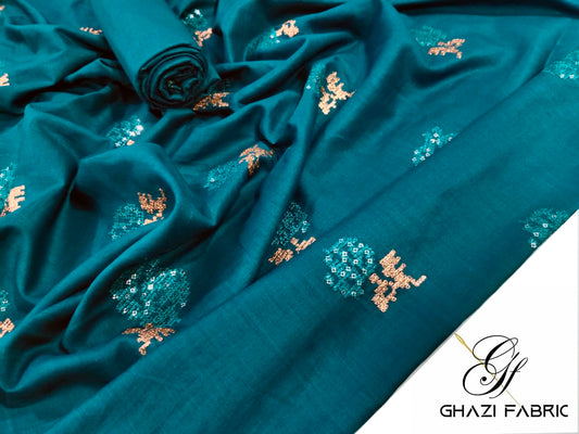 zinc embroidered lawn 2 piece unstitched suit by Ghazi Fabric