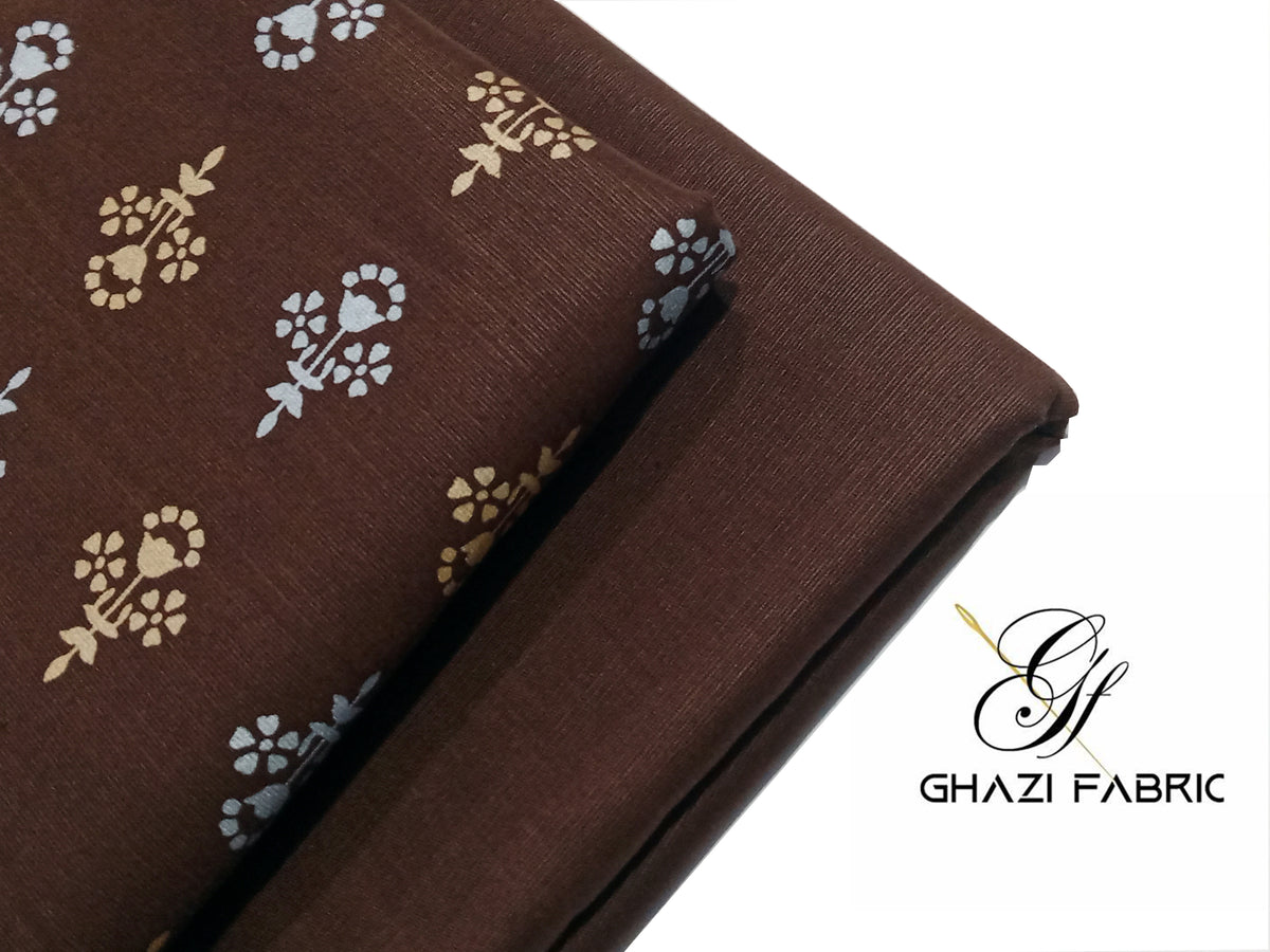 Ghazi Fabric – Khaddar-e-Khaas – KHK-08 Brown (Unstitched)