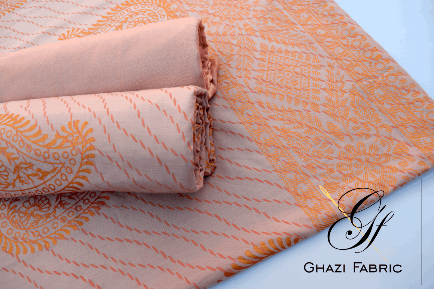 Ghazi Fabric Un-titched 3 Piece Suit Or Women New Linen Collection New Looks Prints