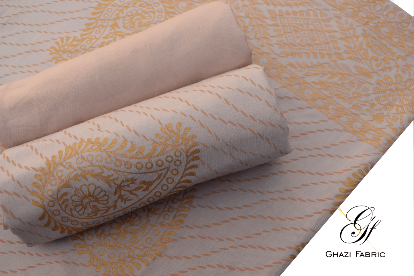 Ghazi Fabric Un-titched 3 Piece Suit Or Women New Linen Collection New Looks Prints