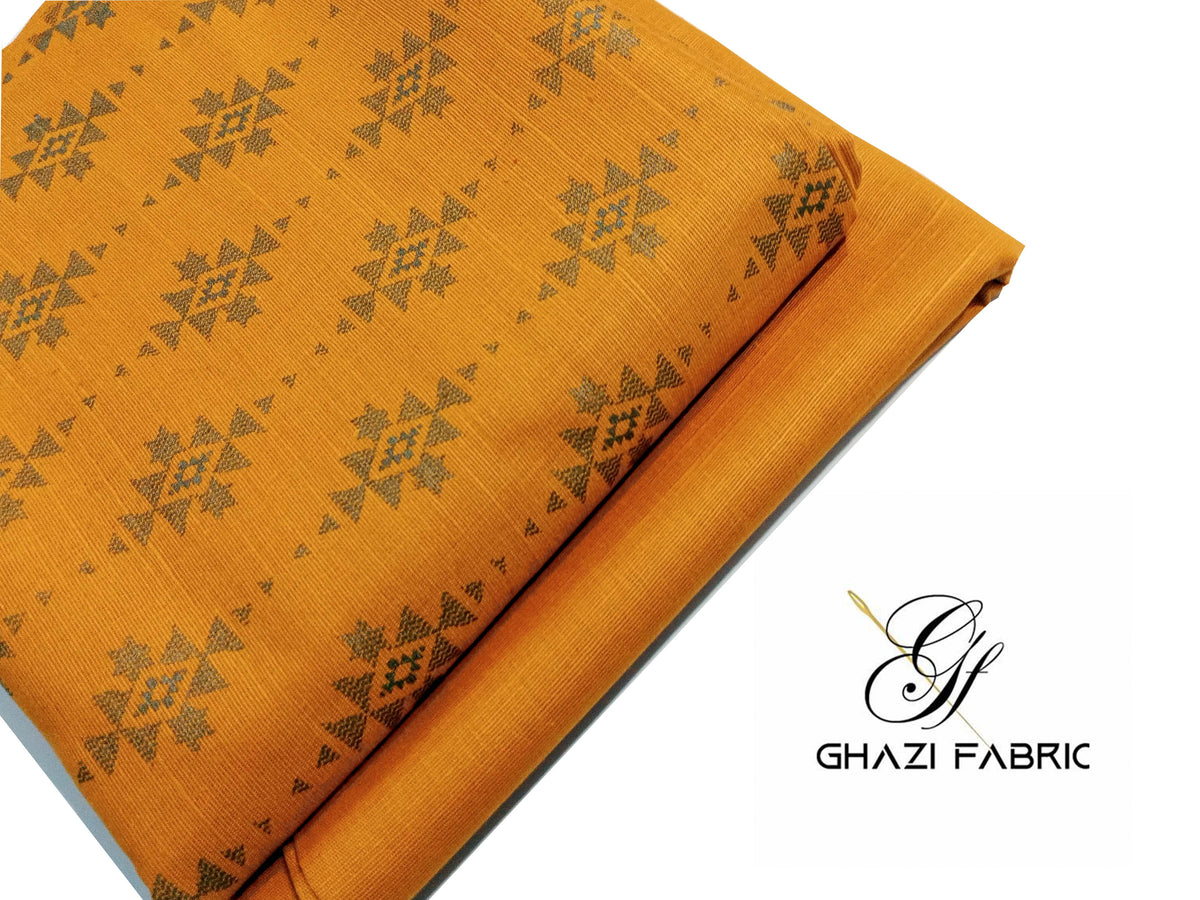 Ghazi Fabric – Khaddar-e-Khaas – KHK-04 Mustard (Unstitched)