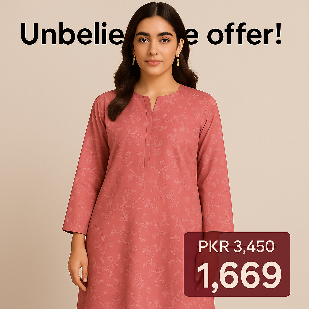 Tea Pink Unstitched Lawn Suit – Ghazi fabric Punjrang 2-Piece