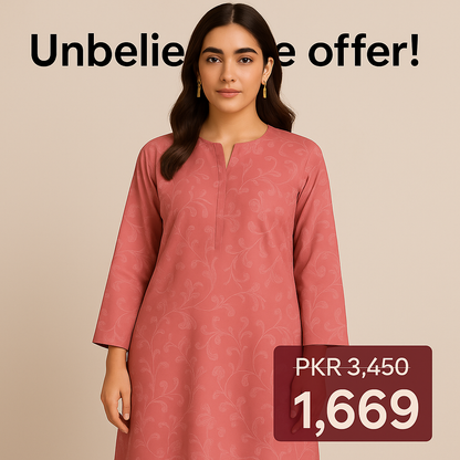 Tea Pink Unstitched Lawn Suit – Ghazi fabric Punjrang 2-Piece
