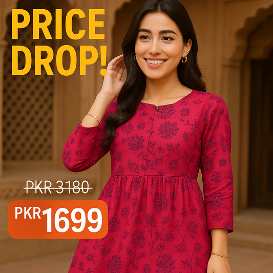 Pink & Navyblue Color Unstitched Lawn Suit by Ghazi fabric – 2 Piece for Women – PunjRung Series – GZ-PJ-ZC06