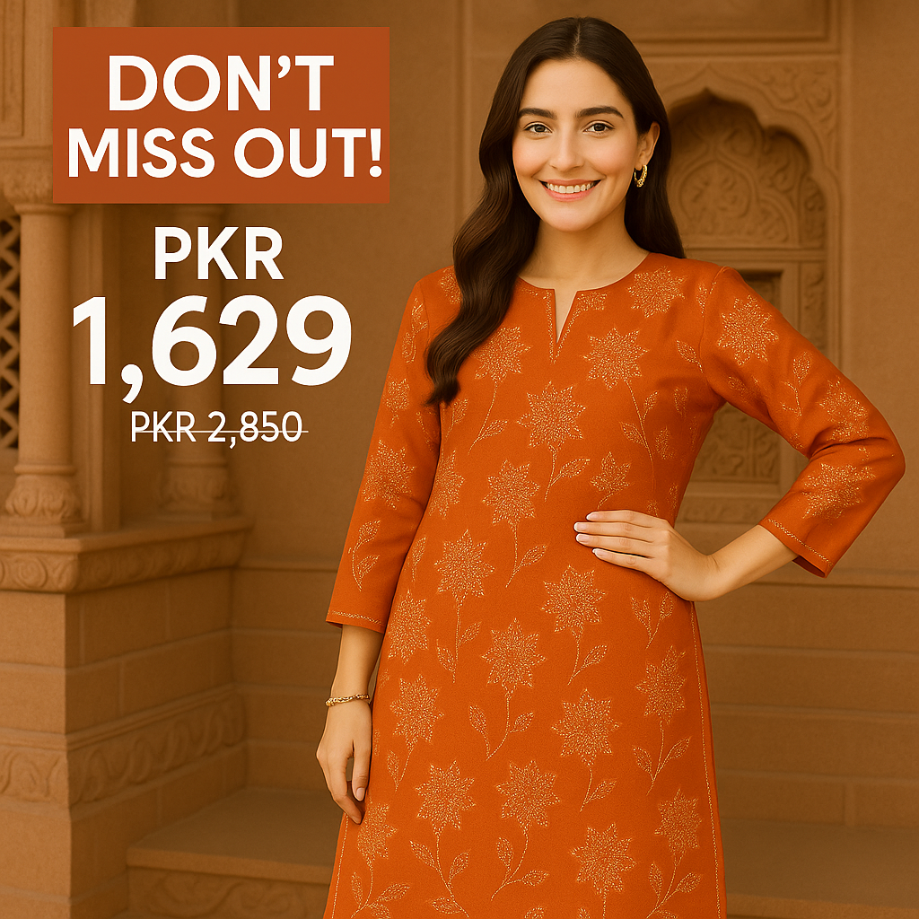 Rust Lawn 2 Piece Suit – Unstitched Summer Fabric by Ghazi – GZ-PJ-RS02