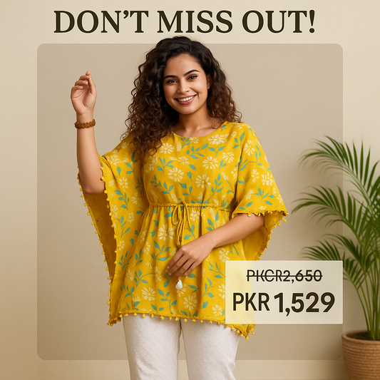 Ghazifabric stitched printed  kaftan shirt 1 piece ready to wear  only shirt piece (Uk series 675439-98/7)