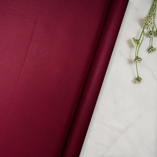 Ghazi fabric Unstitched Linen Trouser  Fabric Mahroon 2.50 yards