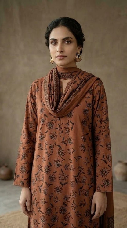 Ghazi fabric Black pearl series Linen Unstitched 3 Piece Suite For Women BP300-s