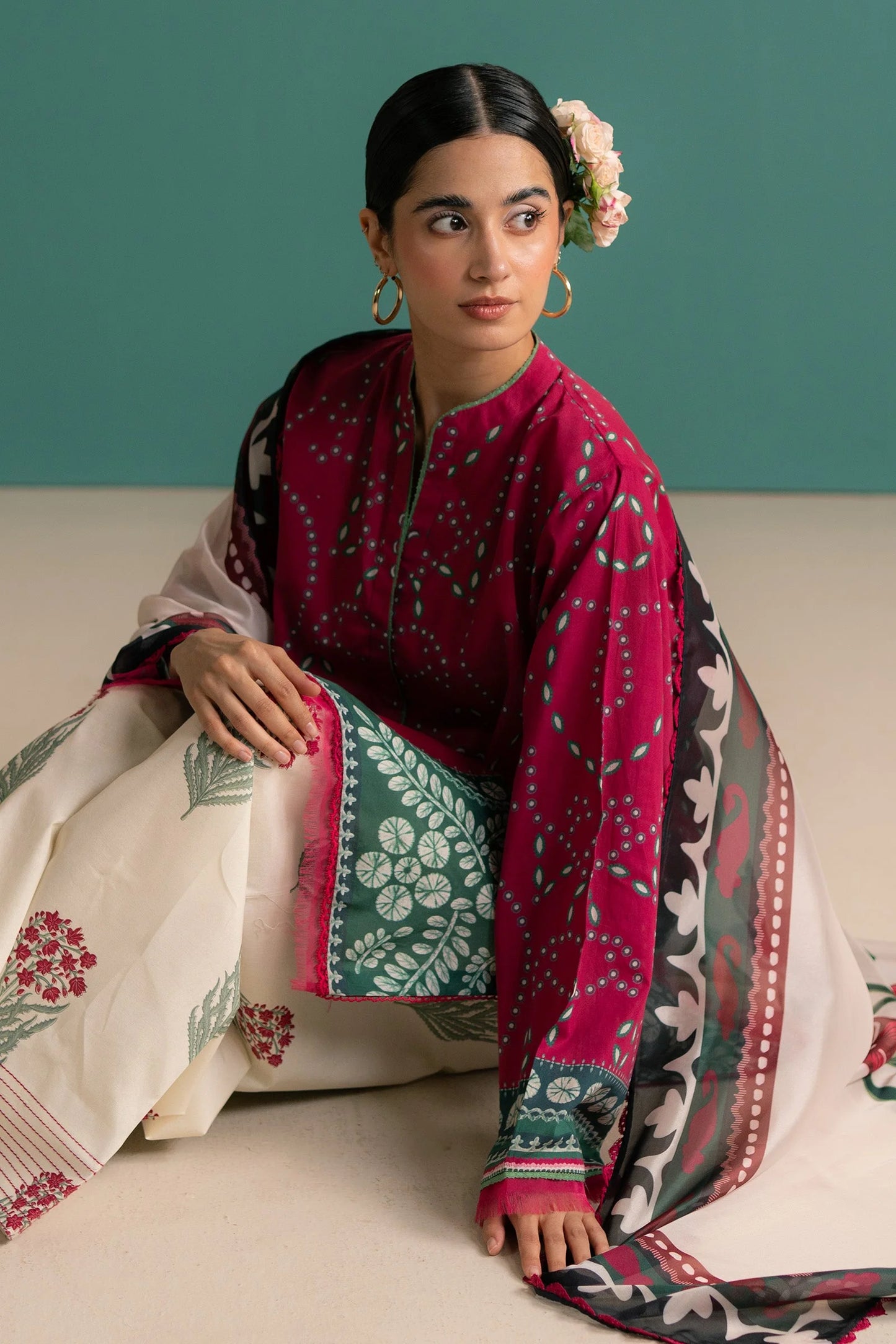 Digital Printed 2-Piece Suit | NOOR-E-BAHAAR by Ghazi Fabric NB8-88