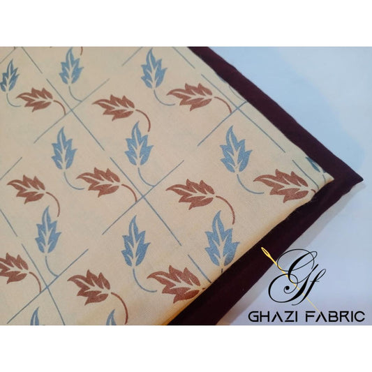 Ghazi fabric Rungrez  Collection Unstitched 2 piece suit for women Linen Shirt with Trouser