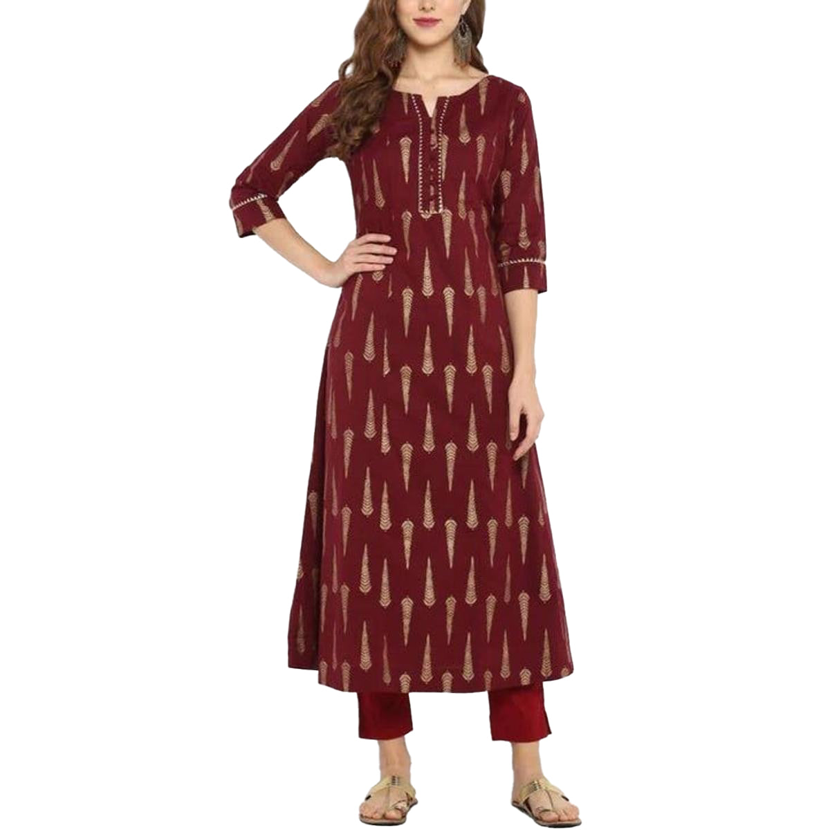 Ghazi fabric Unstitched Gull - E- Marjaan winter Linen collection  Dress 2 piece for women  Maroon GMF5725-1/2312
