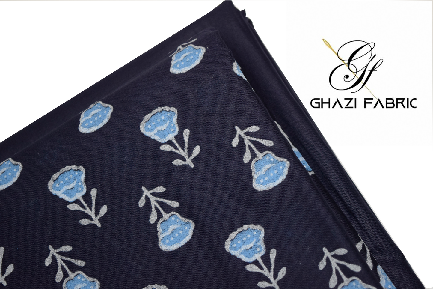 Ghazi fabric Unstitched Lawn 2 piece suit for women