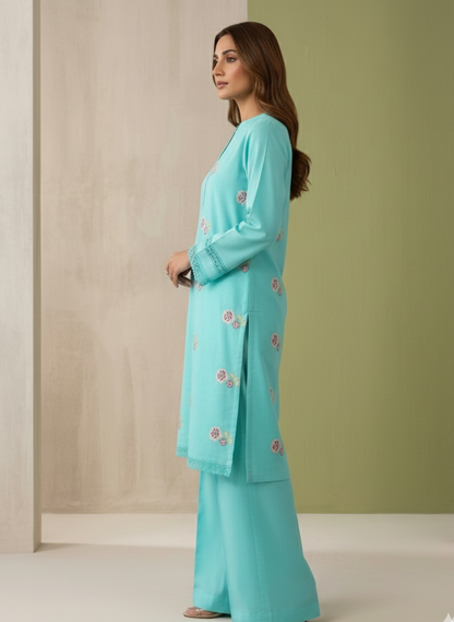Red Peach Lawn Embroidered Suit – Noor-e-Bahar Edition GF NB-Aqua