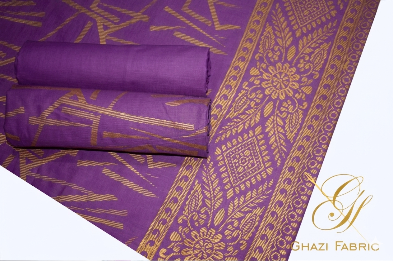 Ghazi fabric BlueBell Series Lawn  3piece unstitched suit for women/girl (BB9372/3)