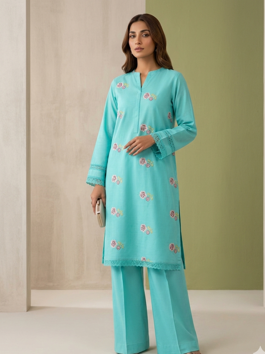 Red Peach Lawn Embroidered Suit – Noor-e-Bahar Edition GF NB-Aqua