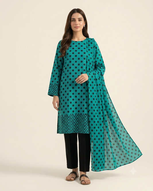 Ghazi fabric Linen Unstitched 3 Piece Suite For Women Linen Collection